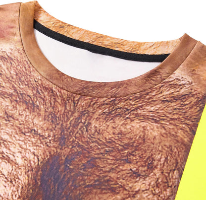 Cozople Herren T-Shirts 3D Bedruckt Lustige Shirts Hässliche Kurzarm Rundhals Oberteil Tee