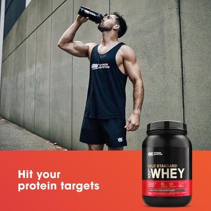 OPTIMUM NUTRITION Gold Standard 100% Whey Protein Powder, Double Rich Chocolate, 2.27kg - [packaging may vary]
