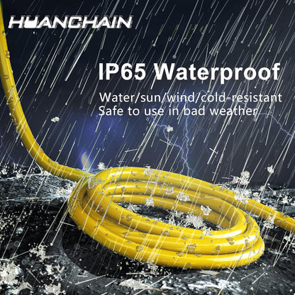HUANCHAIN Indoor Outdoor Black Extension Cord 25 ft Waterproof, 16/3 Gauge Flexible Cold-Resistant Appliance Cable Outside, 13A 1625W 16AWG SJTW, 3 Prong Electric Cord, ETL