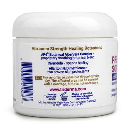 TriDerma MD Pressure Sore Relief Healing Cream for Bed Sores, Pressure Sores, Wound Healing, Chafed Skin and Hard-to-Heal Skin Sores with Calendula and AP4 Aloe Vera Gel, 4 oz Tube
