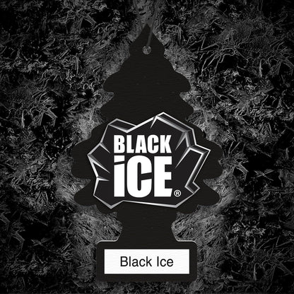 LITTLE TREES Car Air Freshener | Hanging Tree Provides Long Lasting Scent for Auto and Home | Black Ice, 24 Air Fresheners