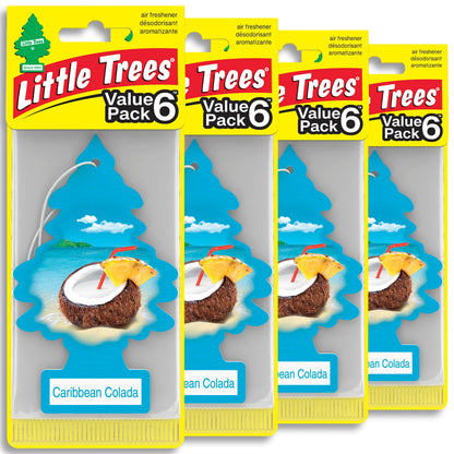 LITTLE TREES Car Air Freshener | Hanging Tree Provides Long Lasting Scent for Auto and Home | Black Ice, 24 Air Fresheners