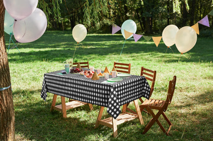 Utopia Kitchen Einweg-Tischdecke aus Kunststoff (12er Pack – 137x274 cm) Weiß Rechteckige Tischdecke Wasserdicht Schmutzabweisend Party-Tischdecke