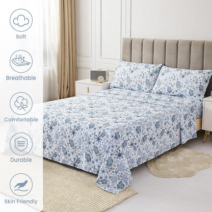 Mooreeke Floral King Sheets: Soft, Breathable, and Stylish Bedding