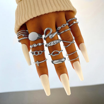 FAXHION 24-60 Pcs Gold Stackable Rings for Women, Knuckle Rings Chunky Gold Ring Set Dainty Stacking Cute Rings, Multiple Sizes Cute Jewelry Set Gift