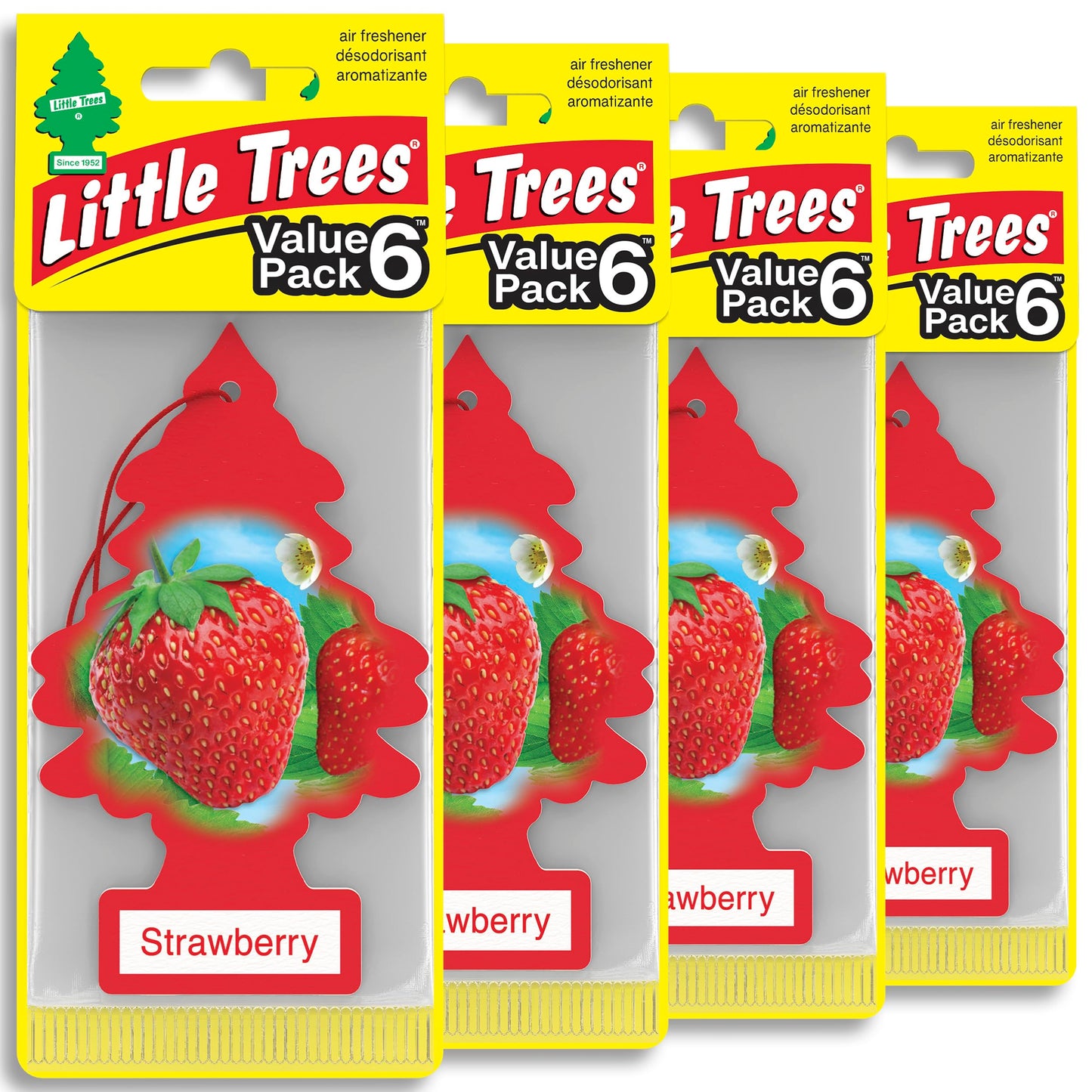 LITTLE TREES Car Air Freshener | Hanging Tree Provides Long Lasting Scent for Auto and Home | Black Ice, 24 Air Fresheners