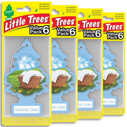 LITTLE TREES Car Air Freshener | Hanging Tree Provides Long Lasting Scent for Auto and Home | Black Ice, 24 Air Fresheners
