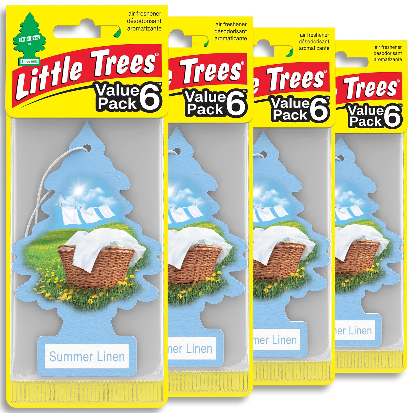 LITTLE TREES Car Air Freshener | Hanging Tree Provides Long Lasting Scent for Auto and Home | Black Ice, 24 Air Fresheners