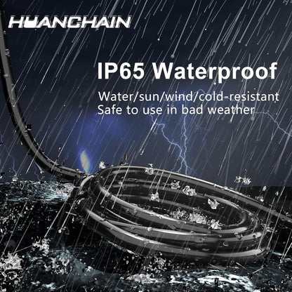 HUANCHAIN Indoor Outdoor Black Extension Cord 25 ft Waterproof, 16/3 Gauge Flexible Cold-Resistant Appliance Cable Outside, 13A 1625W 16AWG SJTW, 3 Prong Electric Cord, ETL