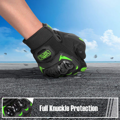 COFIT Motorradhandschuhe für Damen und Herren, Full-Finger Touchscreen Motorradhandschuhe für BMX ATV MTB Fahren, Straßenrennen, Radfahren, Klettern, Motocross – Schwarz L