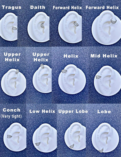 TDEBA Conch Piercing Schmuck, 316L Chirurgenstahl Segment Nasenring, CZ Knorpel Ohrringe, Lippenring, Segment Helix Rook Nahtloser Clicker Piercing Schmuck