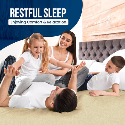 Utopia Bedding Wasserdichter Matratzenschoner für Doppelbetten/Full Size, Premium Frottee Matratzenbezug 200 g/m², Atmungsaktiv, Spannbetttuch-Stil mit dehnbaren Taschen (Weiß)