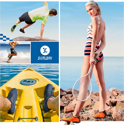 SIMARI Wasserschuhe für Damen und Herren, Badeschuhe, Strandschuhe, schnelltrocknend, Barfußschuhe, Wanderschuhe, Surfschuhe, Laufschuhe, Kajakschuhe