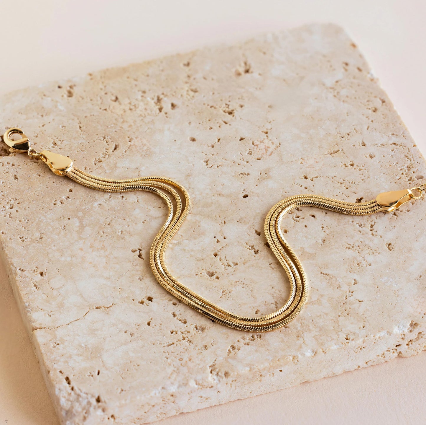 Gold Bracelets for Women, 14K Gold Plated Stackable Bracelet Stack Set Adjustable Charm Paperclip Chain Snake Link Layered Waterproof Jewelry Sets Gifts