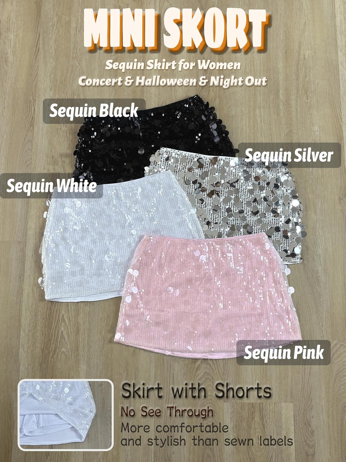 Danysu Dehnbare Mini Skorts Mid Waist Rock mit Shorts Seitenschlitz 2025 Sport Alltag Ausgeh-Outfits