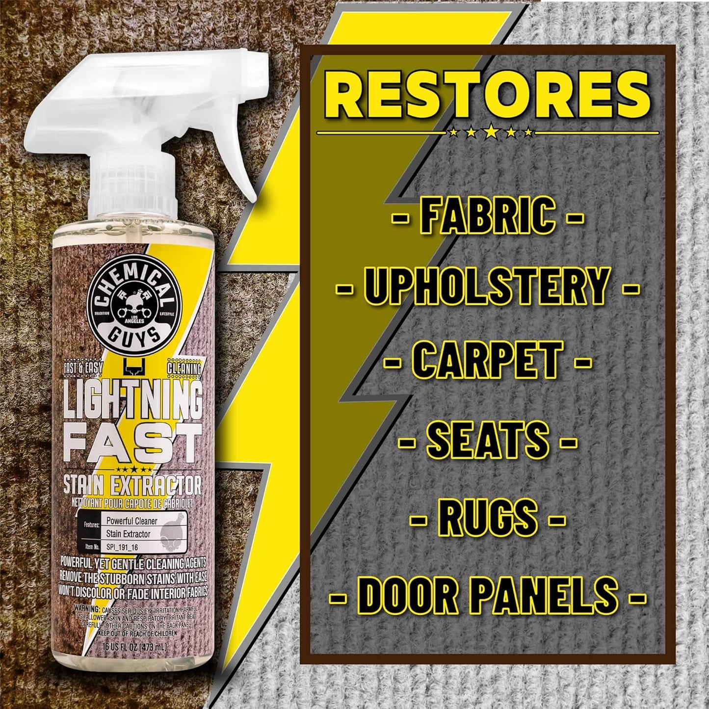 Chemical Guys Lightning Fast Carpet and Upholstery Stain Extractor Review