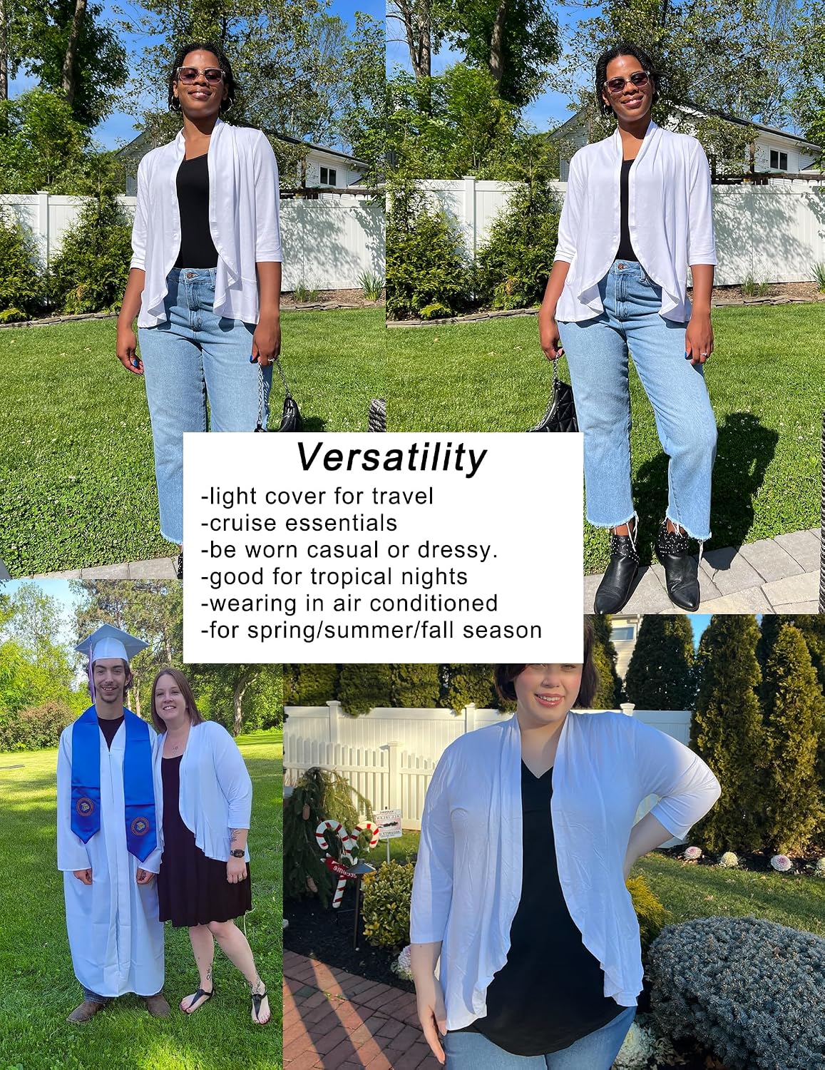 Yekaty Plus Size White Cardigan for Women: A Summer Staple