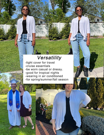 Yekaty Plus Size White Cardigan for Women: A Summer Staple