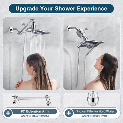 Upgrade Your Shower Experience with the BRIGHT SHOWERS High Pressure Dual Shower Head Combo