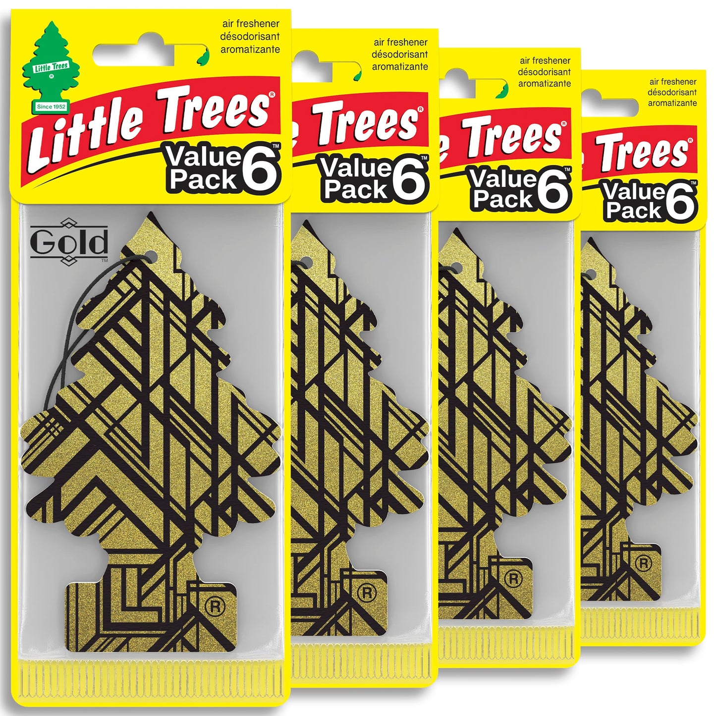 LITTLE TREES Car Air Freshener | Hanging Tree Provides Long Lasting Scent for Auto and Home | Black Ice, 24 Air Fresheners