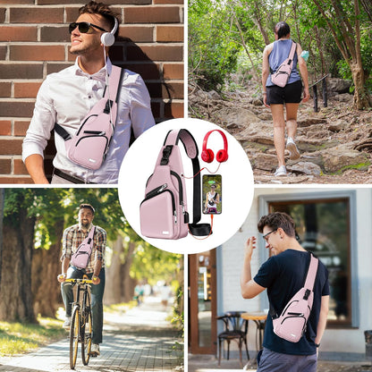 Wasserdichte Sling Bag Umhängetasche für Herren Damen Sling Rucksack Wanderrucksack Mehrzweck Cross Body Brusttasche