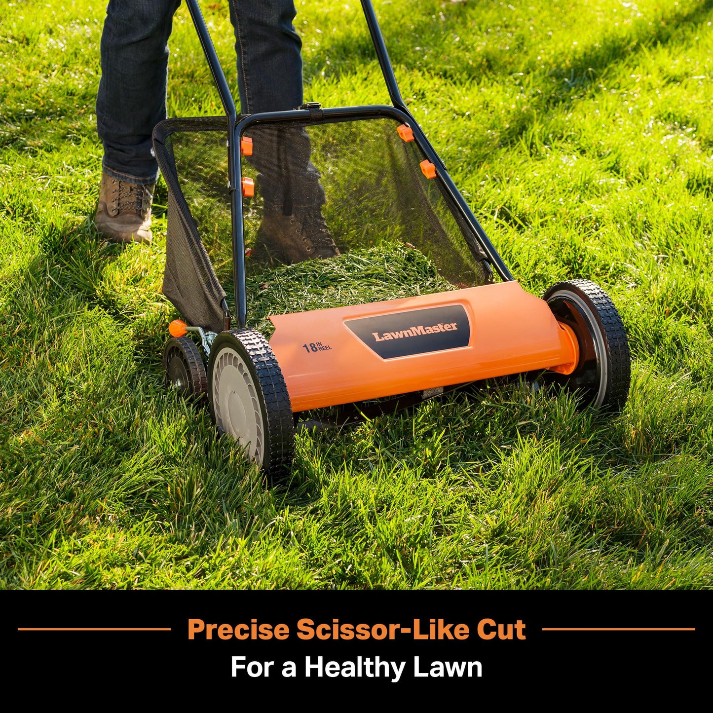 LawnMaster LMRM1602 Push Reel Lawn Mower 16-Inch 5-Blade