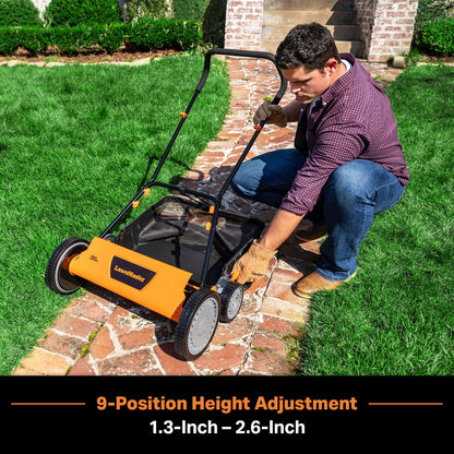 LawnMaster LMRM1602 Push Reel Lawn Mower 16-Inch 5-Blade