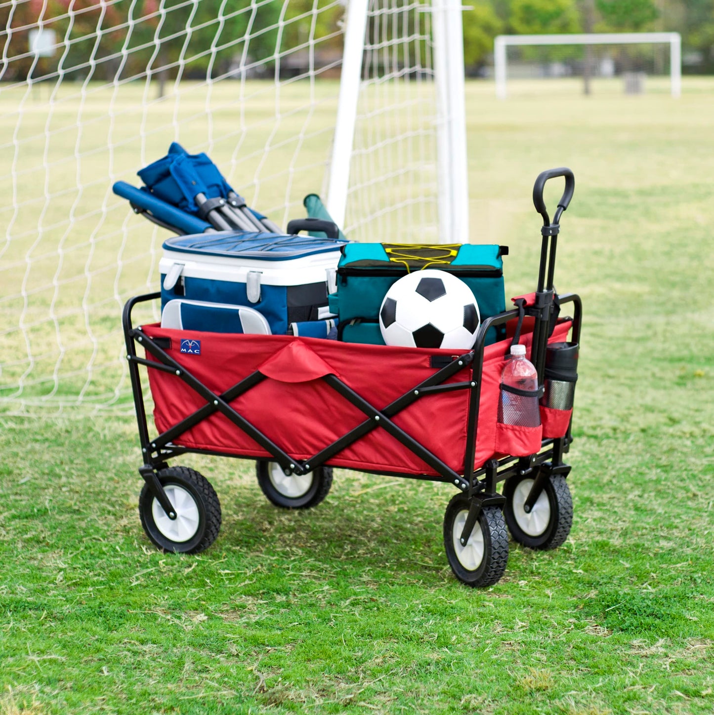 Mac Sports Collapsible Folding Outdoor Utility Wagon, Black