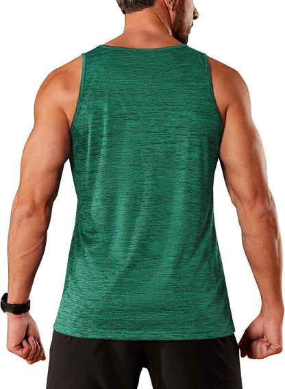 TACVASEN Herren Tanktops Schnelltrocknend Ärmelloses Workout Muskelshirt Sport Bodybuilding Fitness Performance T-Shirts