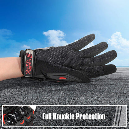 COFIT Motorradhandschuhe atmungsaktiv, Touchscreen Motorradhandschuhe Anti-Rutsch mit gutem Halt Harte Knöchel Protektion für Herren Damen Motocross, BMX ATV MTB Radfahren, Straßenrennen