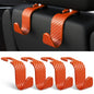 Amooca 4-Pack Car Headrest Hooks Vehicle Storage Organizer for Purses Handbags Groceries Backpack Coats –Holds 55lbs 360° Rotating Black