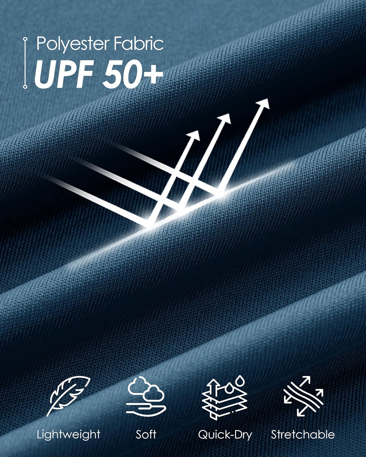Boladeci Herren Langarm Sonnenhemd UPF 50+ UV-Schutz Viertelreißverschluss Schnelltrocknend Strand Angeln Golf Rash Guard Schwimmshirts