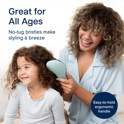 Crave Naturals Glide Thru Entwirrbürste für Erwachsene und Kinder. Entwirrbürste für natürliches, lockiges, glattes, nasses oder trockenes Haar. Haarbürsten für Frauen. Stylingbürste (Blau)