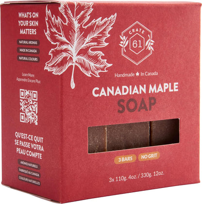 CRATE 61 ORGANICS Vegane Naturseife, handgemachte Seife mit hochwertigen ätherischen Ölen, kaltgepresst für Gesicht und Körper für Männer und Frauen, 3er-Pack (4 oz, Riegel) (Eucamint)