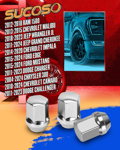M14x1.5 Lug Nuts Fit Cadillac CTS Chevy Camaro Dodge Charger Challenger Charger Tesla, 20PCS OEM/Stock Style Black 14mmx1.5 Wheel Lug Nuts 7/8" Hex Replace 6509873AA 611-331 6509-873AA 5Lug Rim Sedan