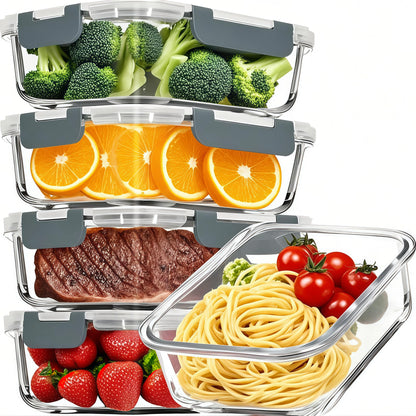 2 Pack Snackle Box –Air Tight Snack Containers with Divided, Lids&Handle –Clear Serving Tray for Fruits, Candy, Nuts –Portable for Travel, Parties, Daily Use (8 Containers Dishwasher Safe)