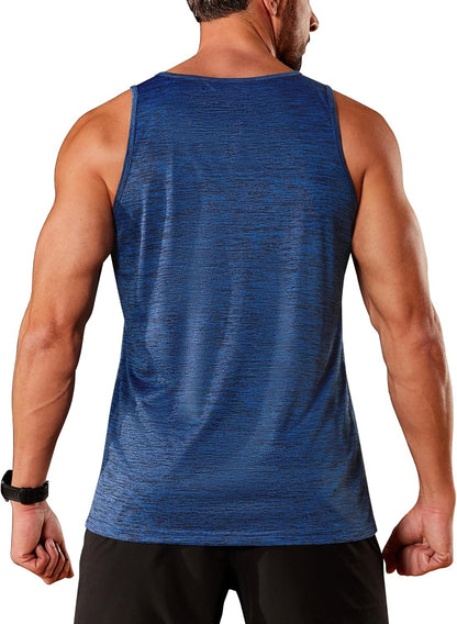 TACVASEN Herren Tanktops Schnelltrocknend Ärmelloses Workout Muskelshirt Sport Bodybuilding Fitness Performance T-Shirts