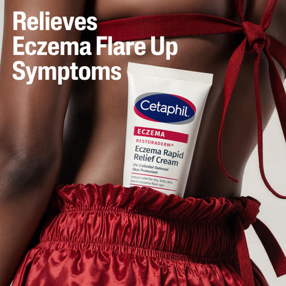 Cetaphil ECZEMA RESTORADERM FLARE-UP RELIEF CREAM, For Eczema Prone Skin, 8 oz, Barrier Repair, 48 Hour Hydration, 2% Skin Protectant Colloidal Oatmeal, Steroid Free (Pack of 12)