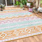 Lahome Outdoor Rugs 8x10 Waterproof, Reversible Outdoor Plastic Straw Rug for Camping Patio, RV Outdoor Rugs Outside, Outdoor Carpet for Porch Deck Backyard Picnic(Blue/Yellow,8'x 10')