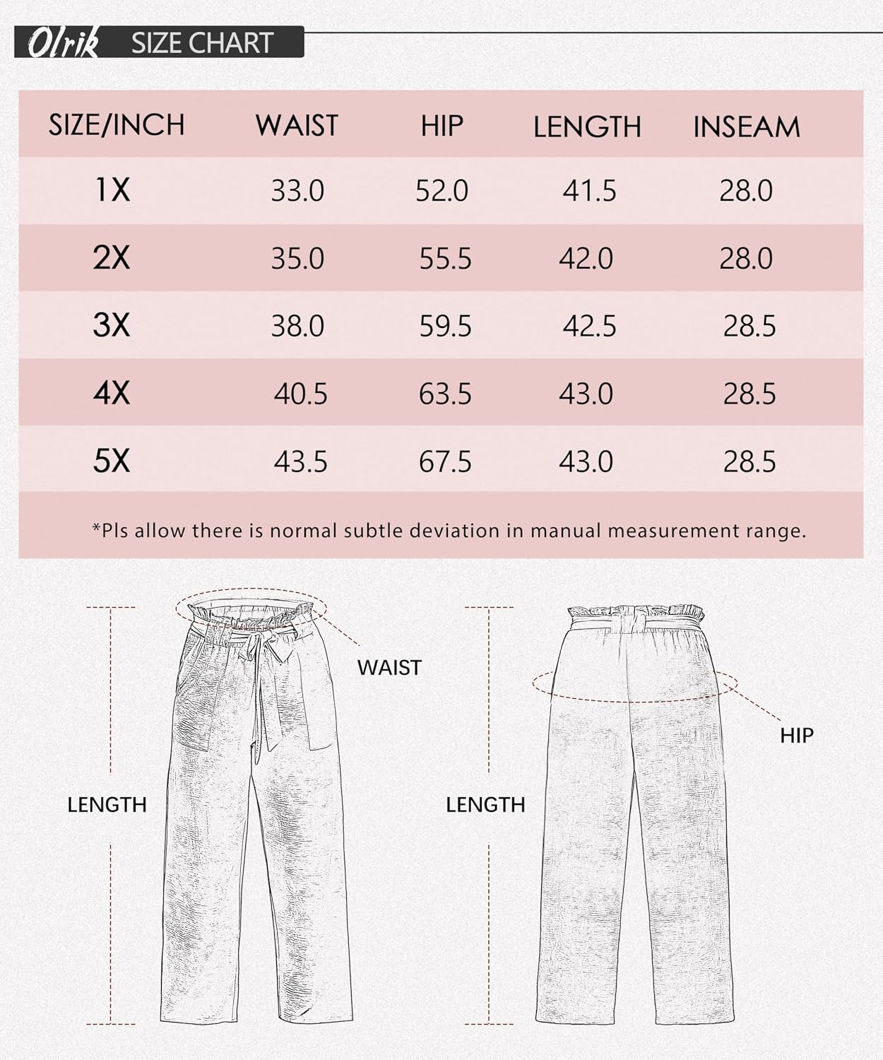 OLRIK Plus Size Wide Leg Pants for Women: Comfort Meets Style