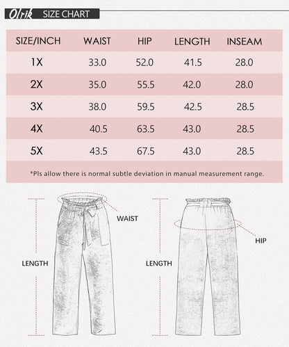 OLRIK Plus Size Wide Leg Pants for Women: Comfort Meets Style