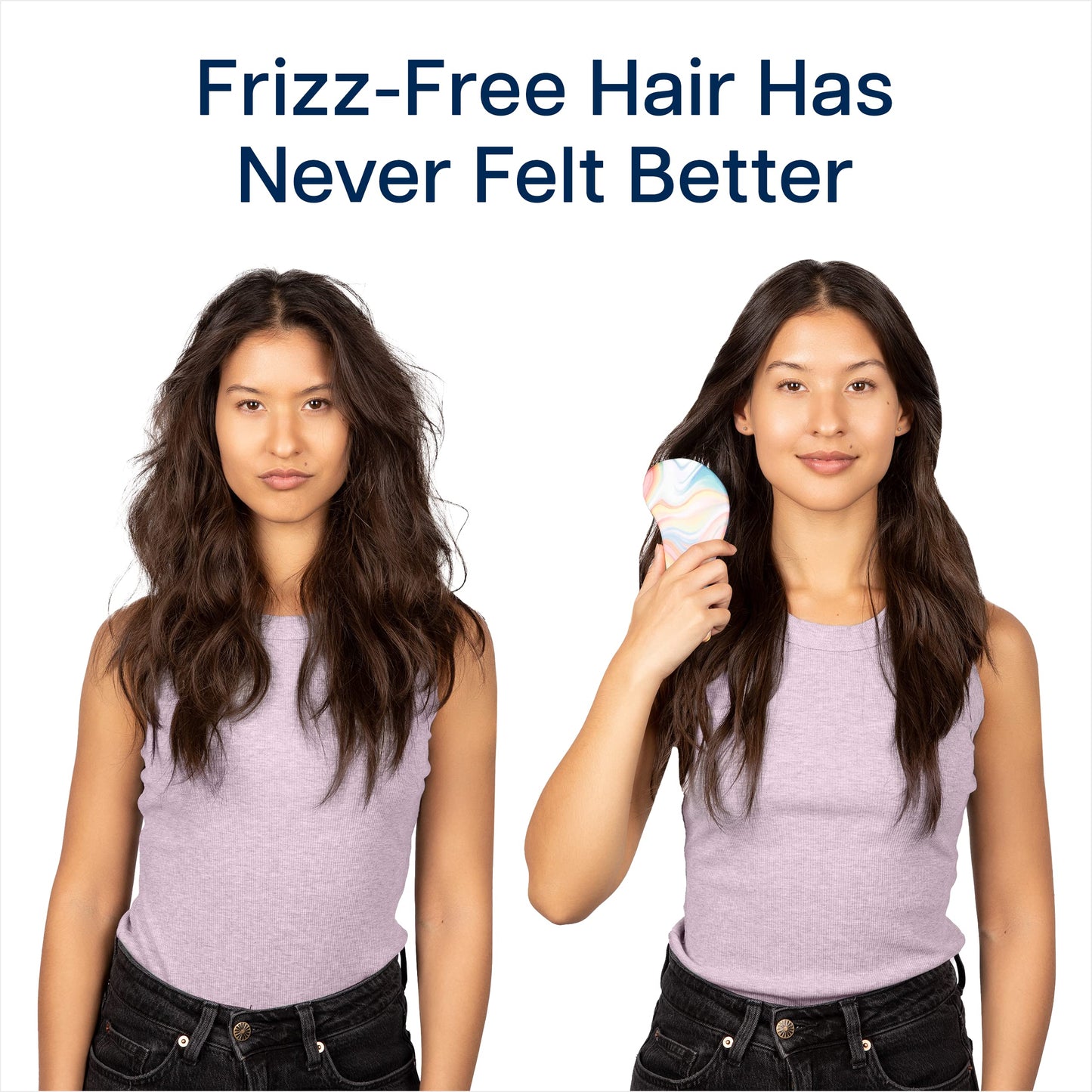 Crave Naturals Glide Thru Entwirrbürste für Erwachsene und Kinder. Entwirrbürste für natürliches, lockiges, glattes, nasses oder trockenes Haar. Haarbürsten für Frauen. Stylingbürste (Blau)