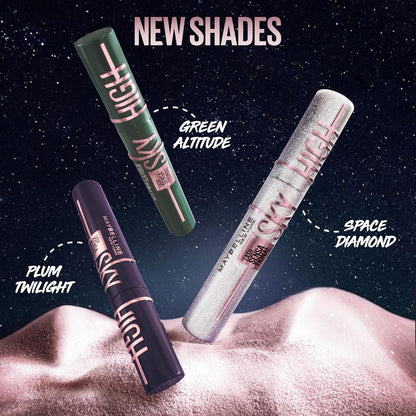 Maybelline New York Lash Sensational Sky High Washable Wimperntusche, Volumen, Länge, Definition, Schwung, Verdichtung, aufbaubare Formel, Very Black, 7.2 ml