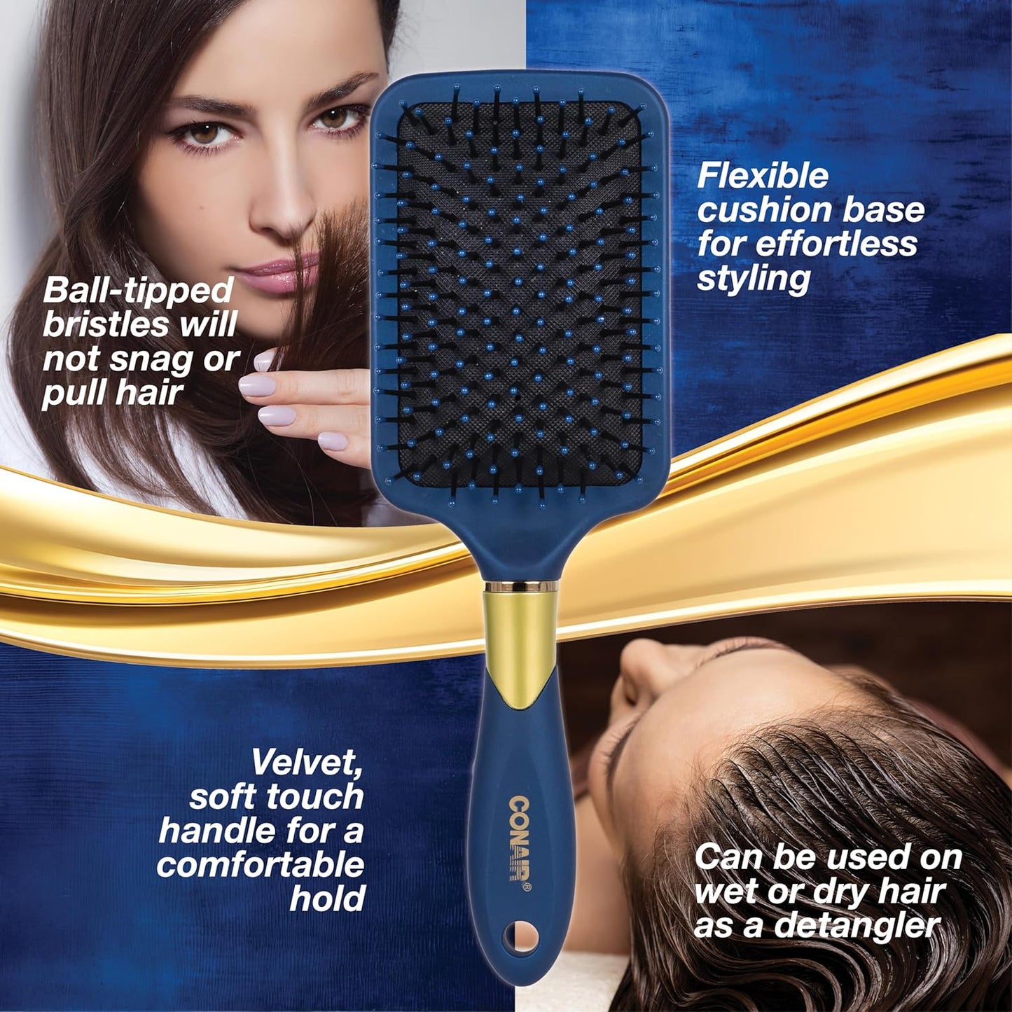 Conair Blue Velvet Touch Kissenbürste