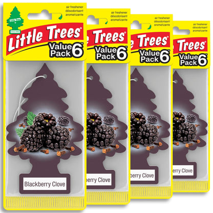 LITTLE TREES Car Air Freshener | Hanging Tree Provides Long Lasting Scent for Auto and Home | Black Ice, 24 Air Fresheners