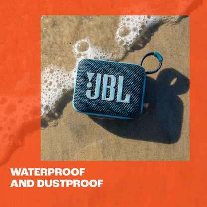 JBL Go 4 – Ultraportabler, wasserdichter und staubdichter Bluetooth-Lautsprecher, großer JBL Pro Sound mit kräftigem Bass, integrierter Akku für 7 Stunden Wiedergabe, teilweise aus recycelten Materialien hergestellt (Schwarz)