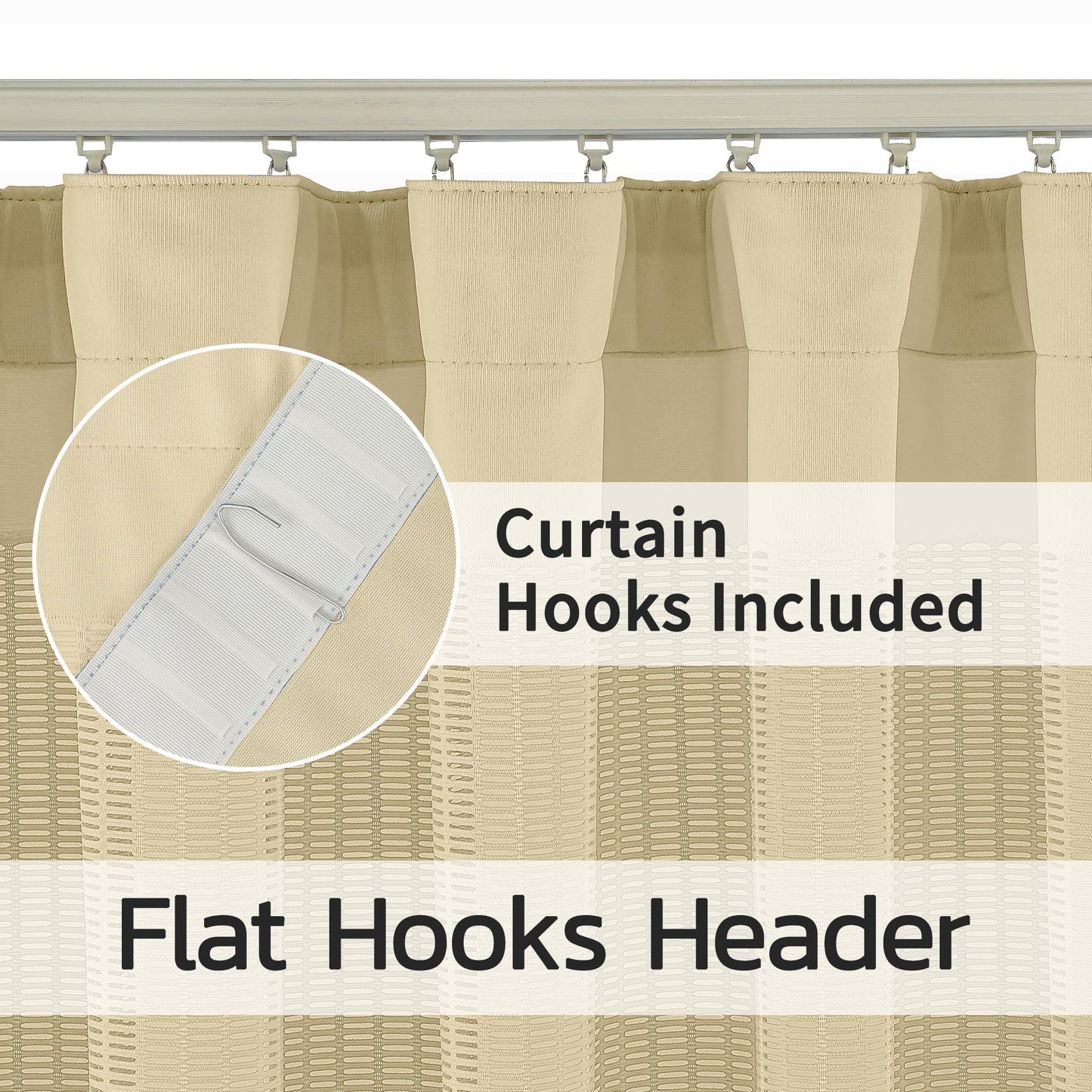 Inherent Flame Retardant Hospital Curtain Room Divider with Flat Hooks Cubicle Divider Privacy Medical Curtain for Hospital, Medical Clinic, Lab(1 Panel, 5x8FT,Grey)