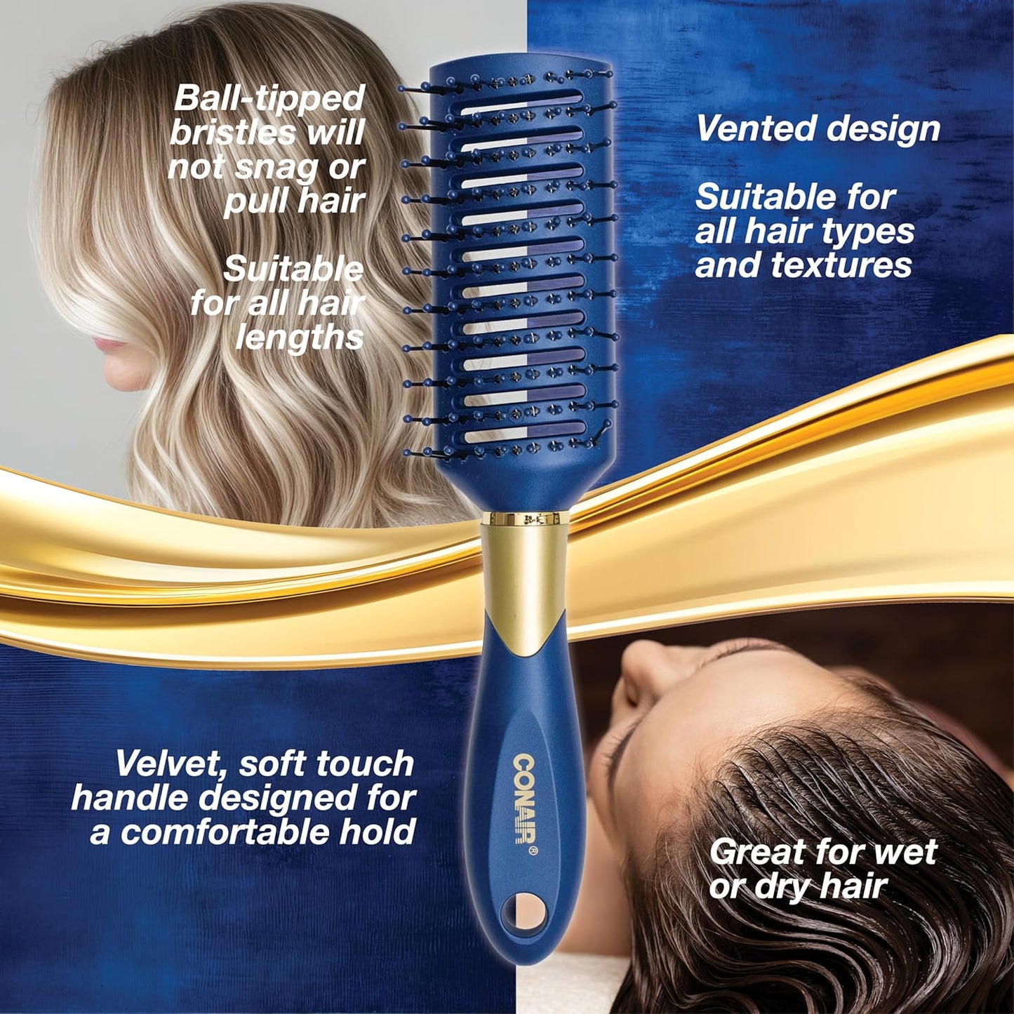 Conair Blue Velvet Touch Kissenbürste