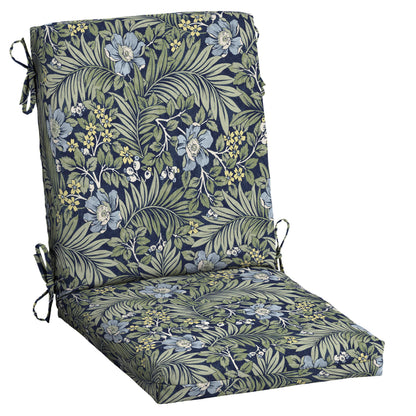 Arden 2-Pack Outdoor Patio Dining Chair Cushion, 20x44, Rain-Proof Seat Pad, Fade-Resistant Outdoor Cushion Black Cabana Stripe