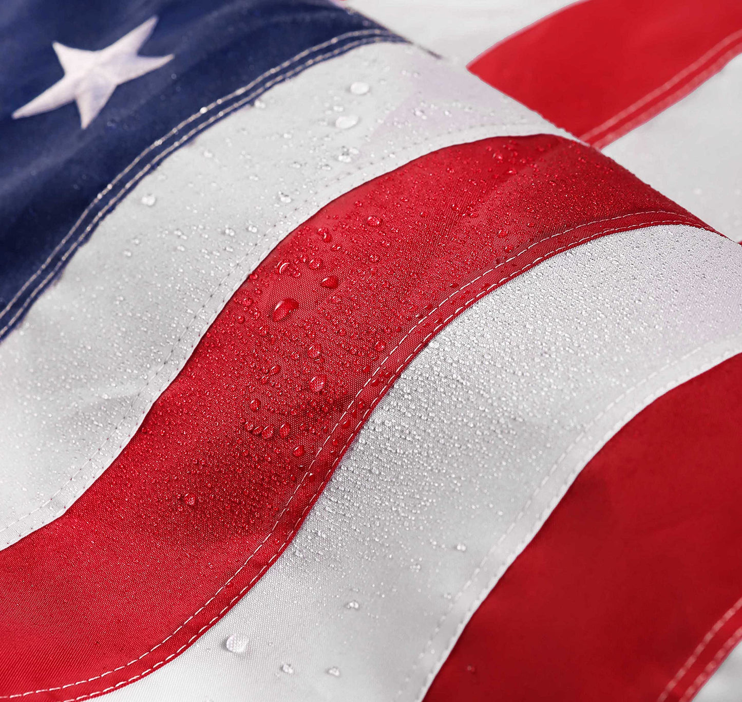 American Flag 8x12 ft: Long Lasting US Flag, Heavy Duty Nylon, Embroidered Stars, Sewn Stripes, Brass Grommets, UV Protection Perfect for Outdoors! USA Flag
